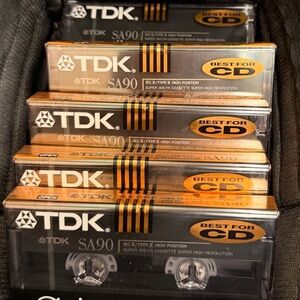 🆕 NEW 5 TDK SA90 High Bias Type II (Japan) Tapes